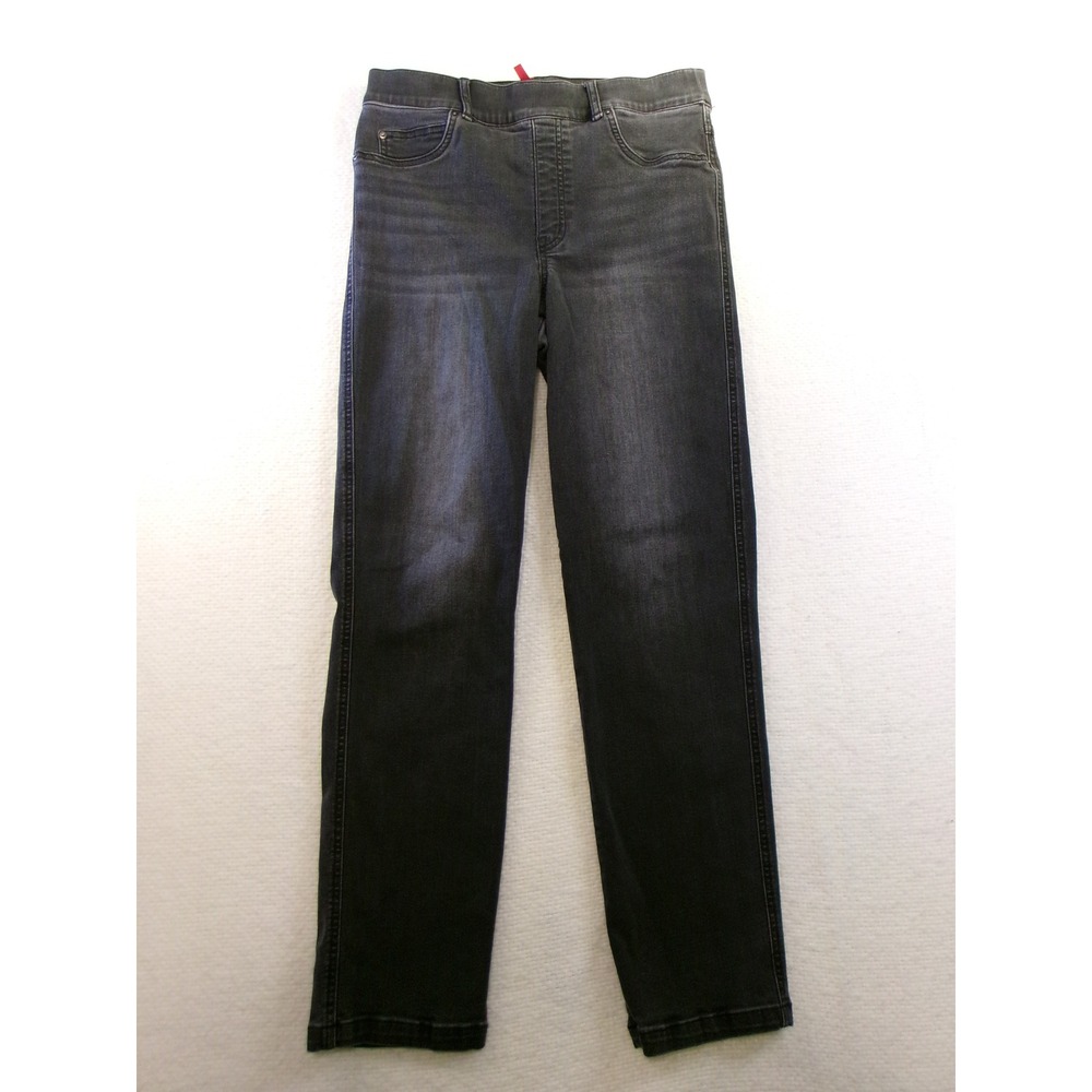 Spanx Ankle Straight Leg Jeans Washed Black Tall Large 20355T - Picture 1 of 8